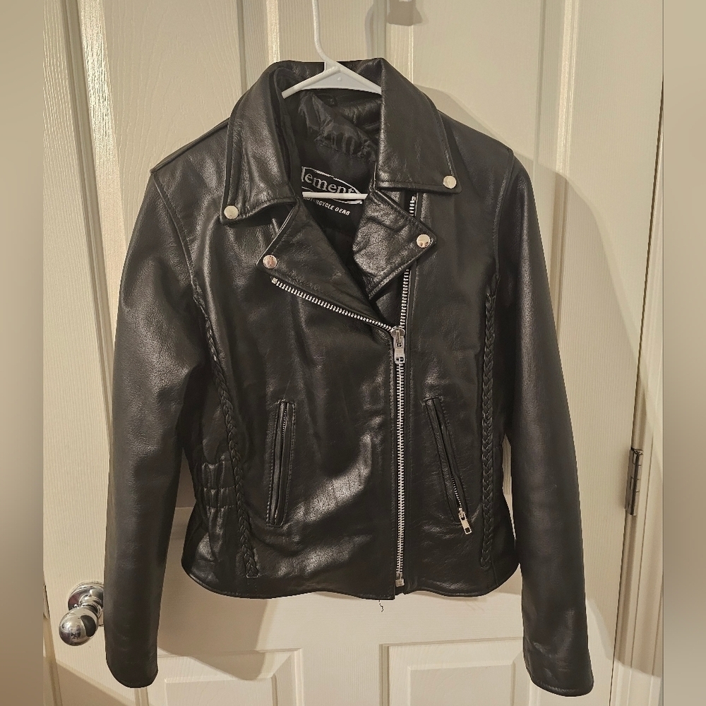 Xelement Womens Leather Motorcycle Jacket Size S